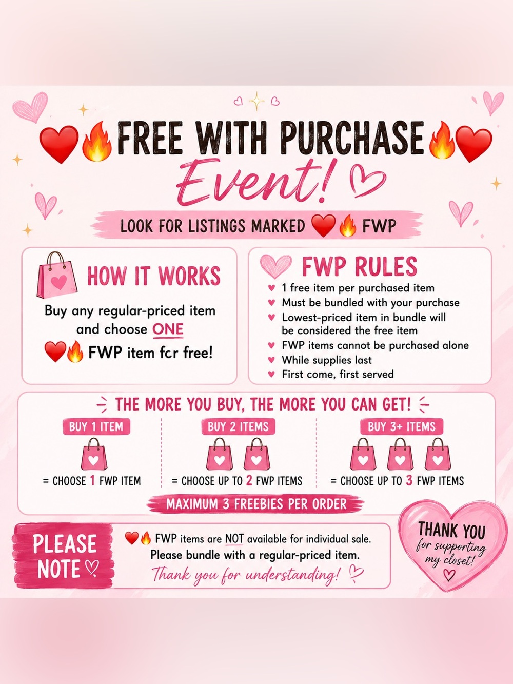 Free With Purchase Event
